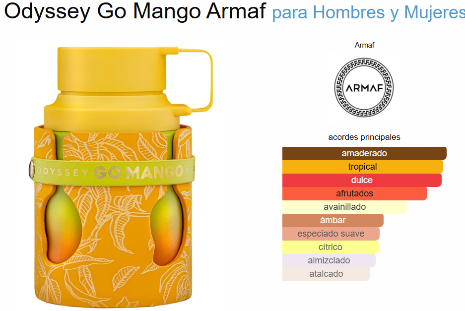 ODYSSEY GO MANGO DE ARMAF EDP 1OOML UNISEX