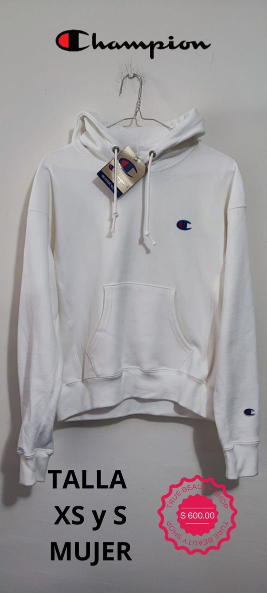 SUDADERA CHAMPION BLANCA